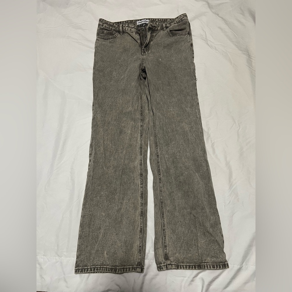 Ashley Mason Gray Wide-Leg Jeans